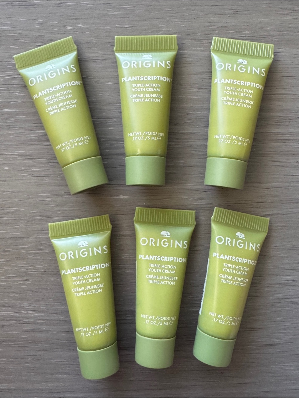 Lot Of 6 Origins Plantscription Triple Action Youth Cream 5ml Travel Size